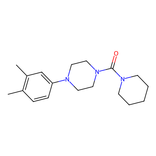 1-(3,4-Dimethylphenyl)-4-(piperidine-1-carbonyl)piperazine structure