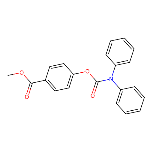 Methyl 4-[(diphenylcarbamoyl)oxy]benzoate structure