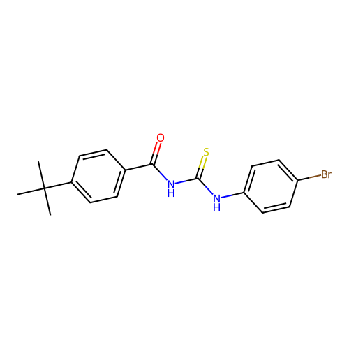 N-[(4-bromophenyl)carbamothioyl]-4-tert-butylbenzamide structure