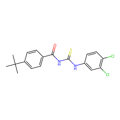 4-tert-butyl-N-[(3,4-dichlorophenyl)carbamothioyl]benzamide structure