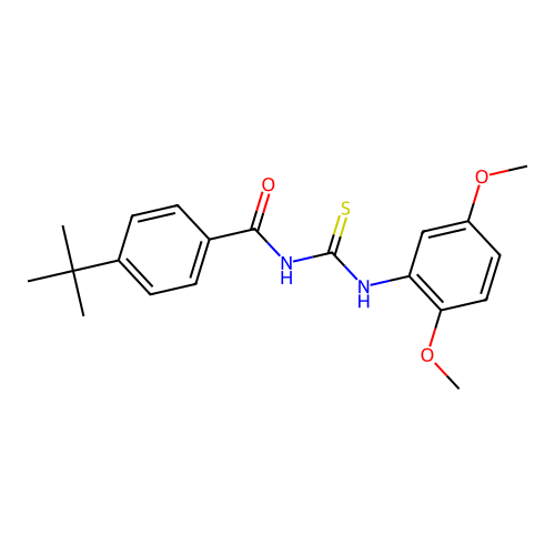 4-tert-butyl-N-[(2,5-dimethoxyphenyl)carbamothioyl]benzamide structure