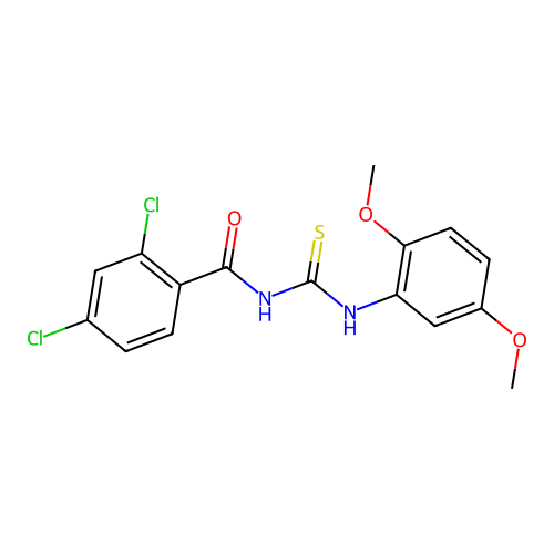 2,4-dichloro-N-[(2,5-dimethoxyphenyl)carbamothioyl]benzamide structure