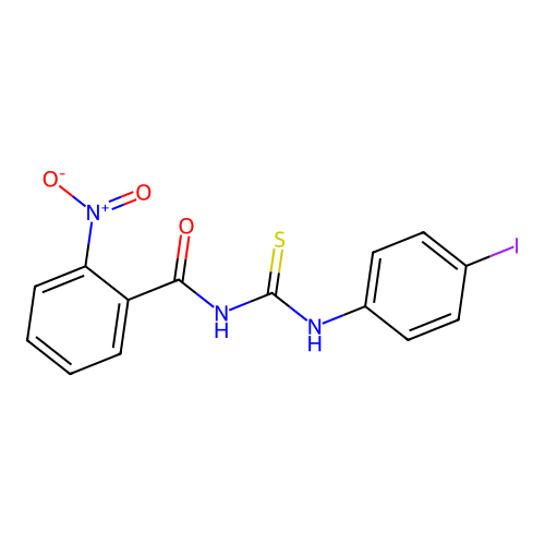 N-[(4-iodophenyl)carbamothioyl]-2-nitrobenzamide structure
