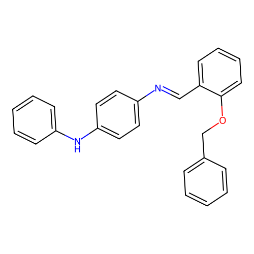 N-{(E)-[2-(benzyloxy)phenyl]methylidene}-N'-phenylbenzene-1,4-diamine structure
