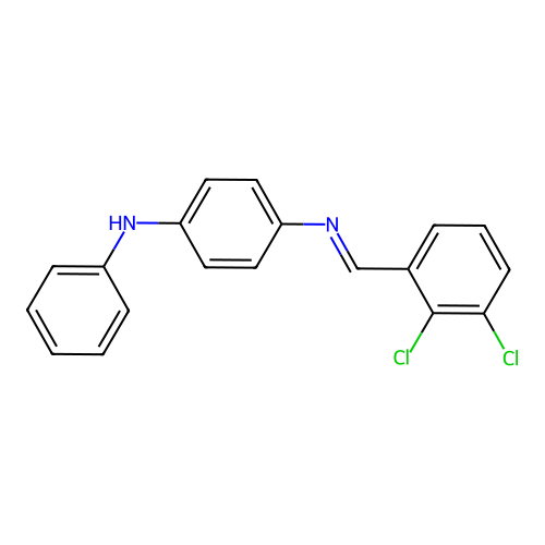 4-[(2,3-dichlorophenyl)methylideneamino]-N-phenylaniline structure