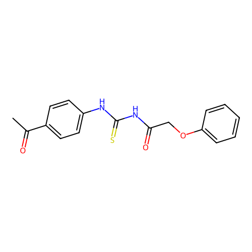 N-[(4-acetylphenyl)carbamothioyl]-2-phenoxyacetamide structure
