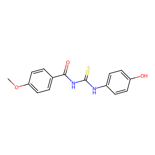 N-[(4-hydroxyphenyl)carbamothioyl]-4-methoxybenzamide structure