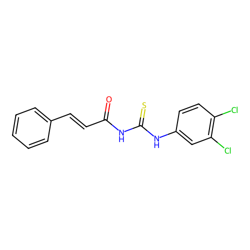 (2E)-N-[(3,4-dichlorophenyl)carbamothioyl]-3-phenylprop-2-enamide structure