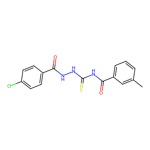 N-{[2-(4-chlorobenzoyl)hydrazino]carbothioyl}-3-methylbenzamide structure