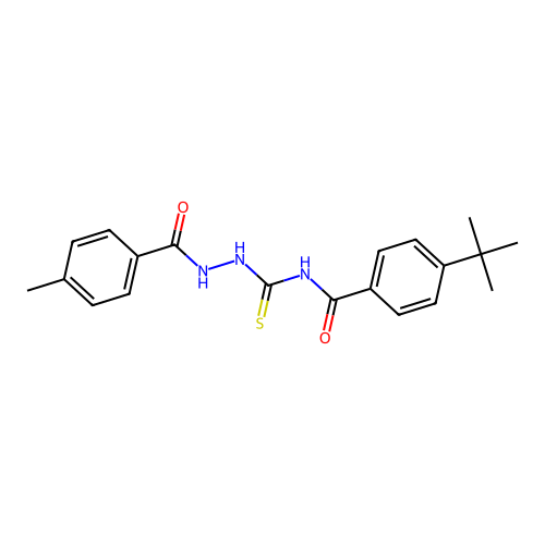 4-tert-butyl-N-[[(4-methylbenzoyl)amino]carbamothioyl]benzamide structure