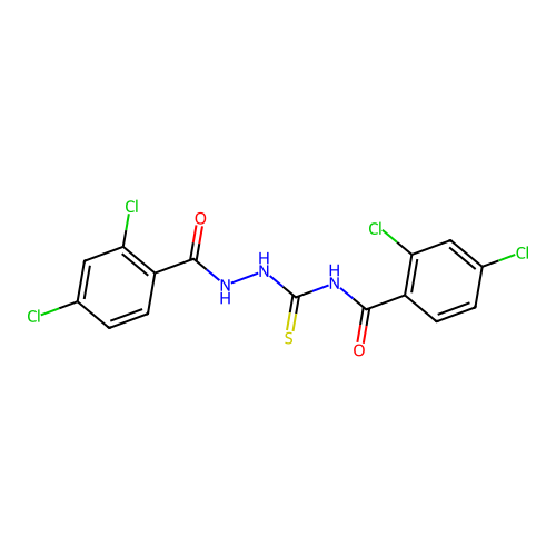 2,4-dichloro-N-[[(2,4-dichlorobenzoyl)amino]carbamothioyl]benzamide structure
