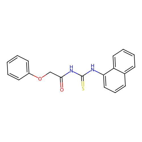 N-(naphthalen-1-ylcarbamothioyl)-2-phenoxyacetamide structure