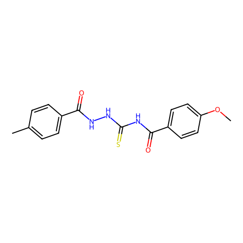 4-methoxy-N-{[2-(4-methylbenzoyl)hydrazino]carbothioyl}benzamide structure