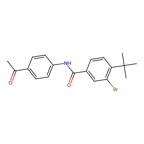 N-(4-acetylphenyl)-3-bromo-4-tert-butylbenzamide structure