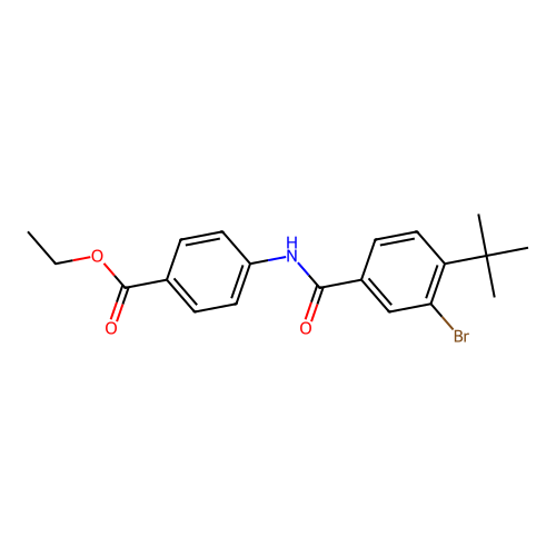Ethyl 4-[(3-bromo-4-tert-butylbenzoyl)amino]benzoate structure