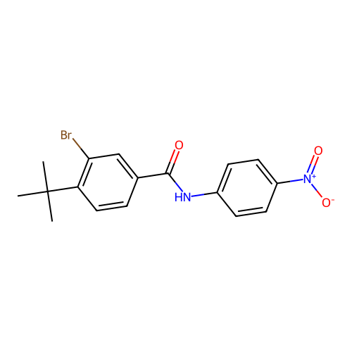 3-bromo-4-tert-butyl-N-(4-nitrophenyl)benzamide structure
