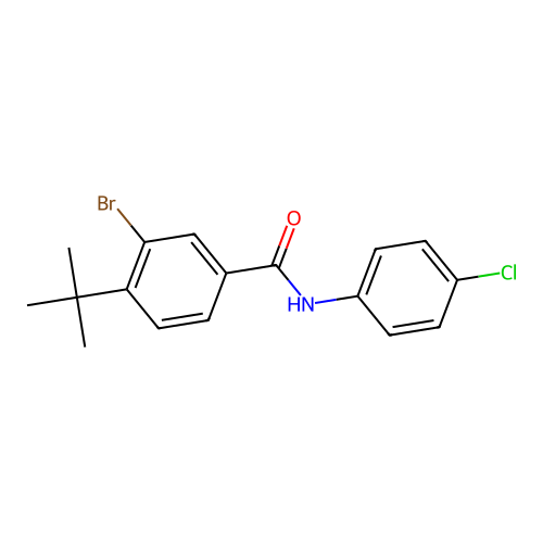 3-bromo-4-tert-butyl-N-(4-chlorophenyl)benzamide structure