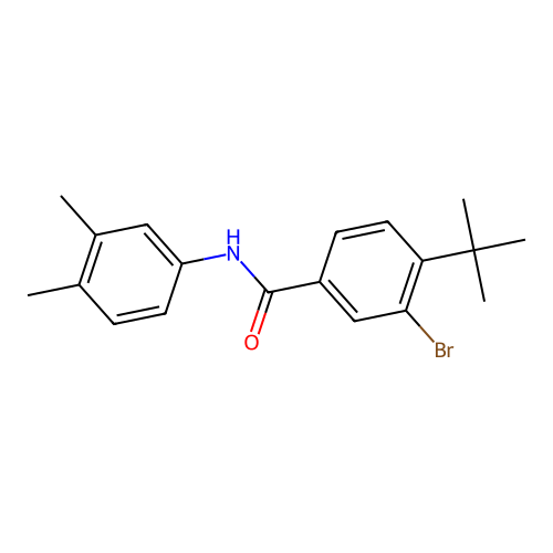 3-bromo-4-tert-butyl-N-(3,4-dimethylphenyl)benzamide structure