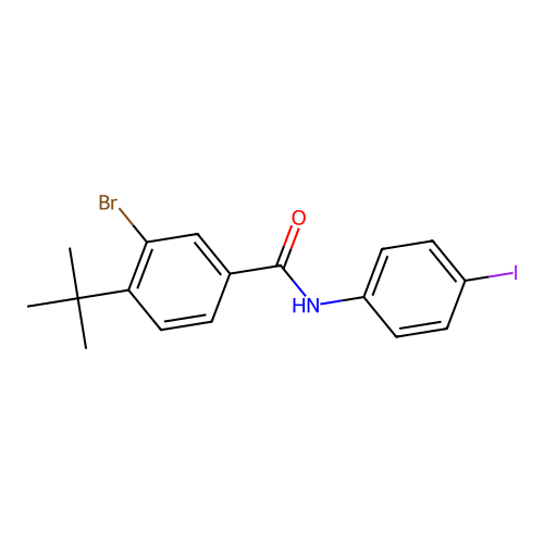 3-bromo-4-tert-butyl-N-(4-iodophenyl)benzamide structure
