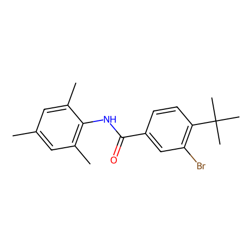 3-bromo-4-tert-butyl-N-mesitylbenzamide structure