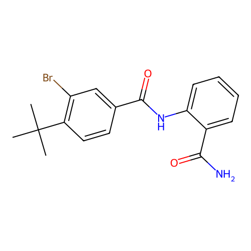 N-[2-(aminocarbonyl)phenyl]-3-bromo-4-tert-butylbenzamide structure