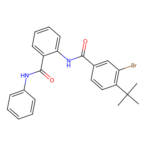 3-bromo-4-tert-butyl-N-[2-(phenylcarbamoyl)phenyl]benzamide structure