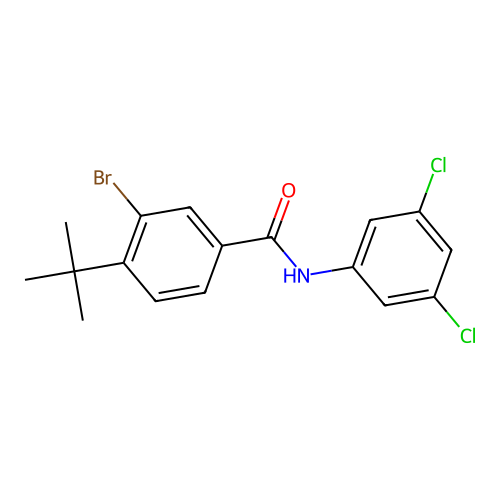 3-bromo-4-tert-butyl-N-(3,5-dichlorophenyl)benzamide structure