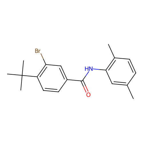 3-bromo-4-tert-butyl-N-(2,5-dimethylphenyl)benzamide structure