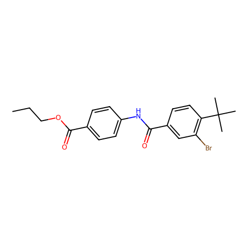 Propyl 4-[(3-bromo-4-tert-butylbenzoyl)amino]benzoate structure