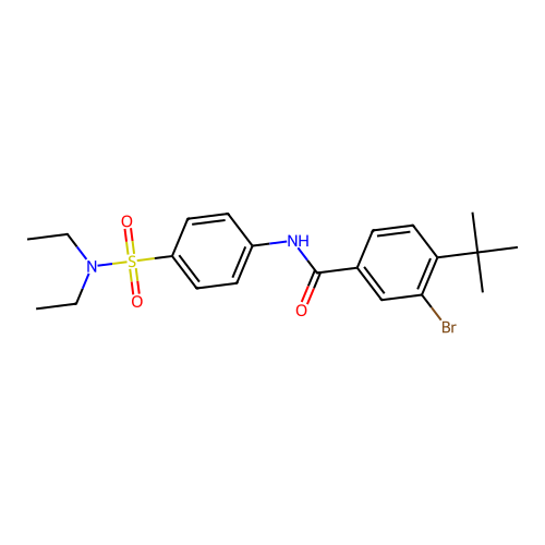 3-bromo-4-tert-butyl-N-[4-(diethylsulfamoyl)phenyl]benzamide structure