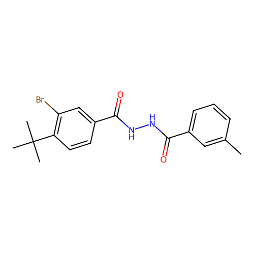 3-bromo-4-tert-butyl-N'-[(3-methylphenyl)carbonyl]benzohydrazide structure