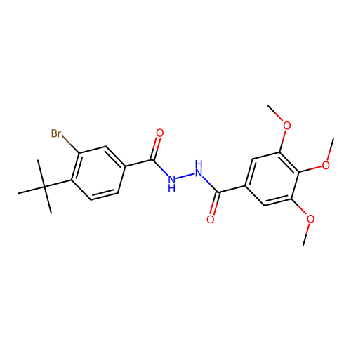 N'-(3-bromo-4-tert-butylbenzoyl)-3,4,5-trimethoxybenzohydrazide structure