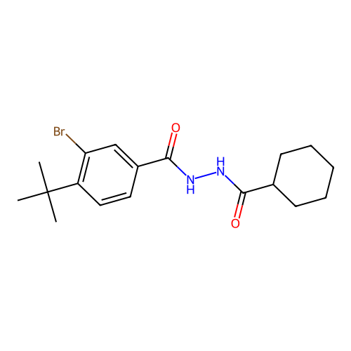 3-bromo-4-tert-butyl-N'-(cyclohexylcarbonyl)benzohydrazide structure