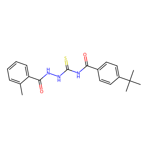 4-tert-butyl-N-[[(2-methylbenzoyl)amino]carbamothioyl]benzamide structure