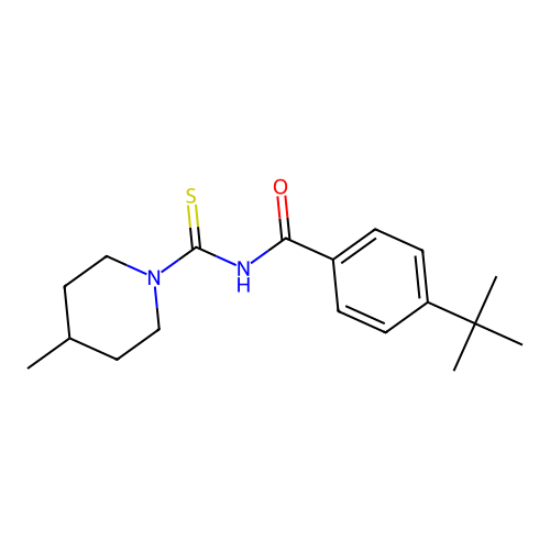 4-tert-butyl-N-[(4-methylpiperidin-1-yl)carbothioyl]benzamide structure