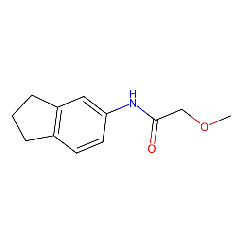 N-(2,3-dihydro-1H-inden-5-yl)-2-methoxyacetamide structure