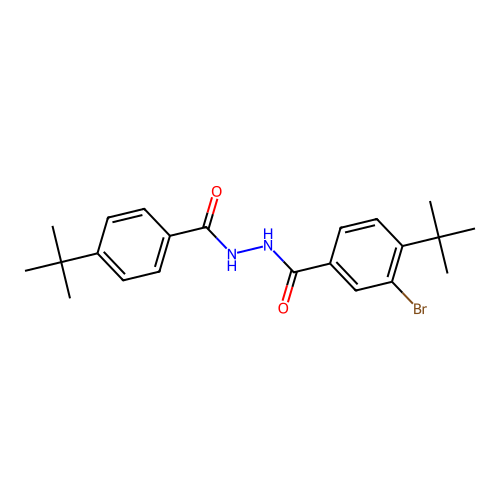 3-bromo-4-tert-butyl-N'-(4-tert-butylbenzoyl)benzohydrazide structure