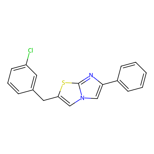 2-(3-Chlorobenzyl)-6-phenylimidazo[2,1-b][1,3]thiazole structure