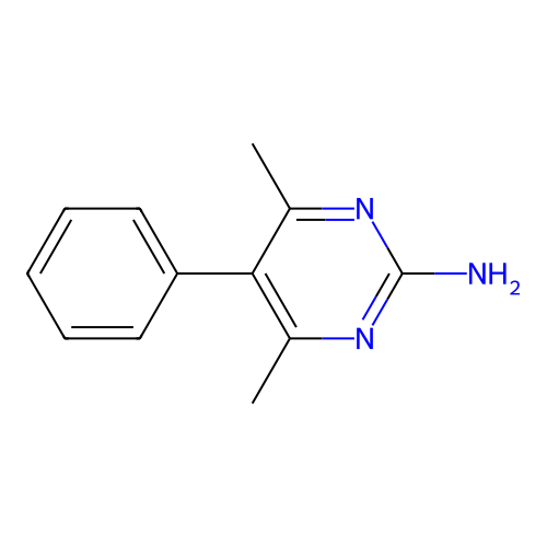 Pyrimidine, 2-amino-4,6-dimethyl-5-phenyl- structure