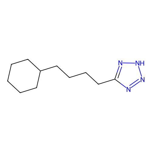 5-(4-cyclohexylbutyl)-2H-tetrazole structure