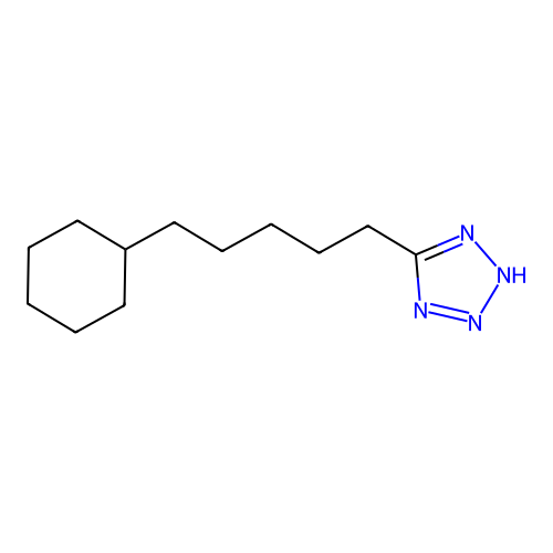 5-(5-cyclohexylpentyl)-2H-tetrazole structure