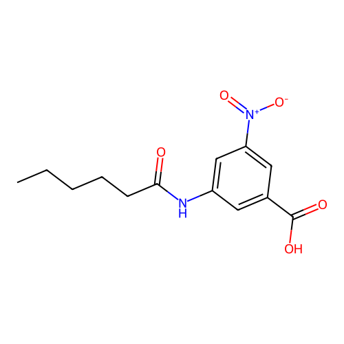 3-(己酰氨基)-5-硝基苯甲酸 structure