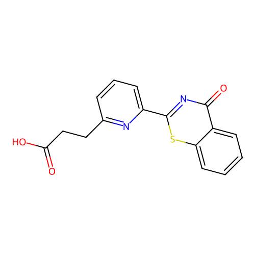 3-[6-(4-Oxo-4H-1,3-benzothiazin-2-yl)-2-pyridyl]propionic acid structure