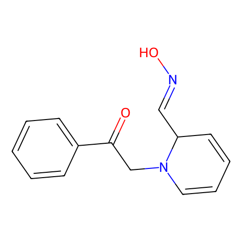 2-[2-(hydroxyiminomethyl)-2H-pyridin-1-yl]-1-phenylethanone structure