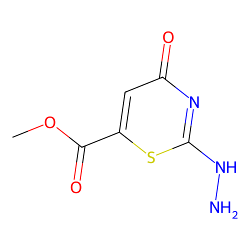 Methyl 2-hydrazino-4-oxo-1,3-thiazine-6-carboxylate structure
