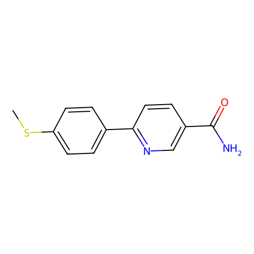 6-(4-Methylsulfanylphenyl)pyridine-3-carboxamide structure