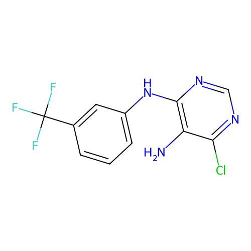 6-chloro-4-N-[3-(trifluoromethyl)phenyl]pyrimidine-4,5-diamine structure