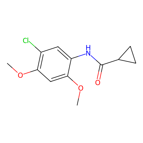N-(5-chloro-2,4-dimethoxyphenyl)cyclopropanecarboxamide structure