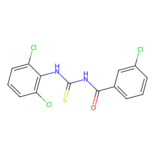 1-(3-Chlorobenzoyl)-3-(2,6-dichlorophenyl)-thiourea structure