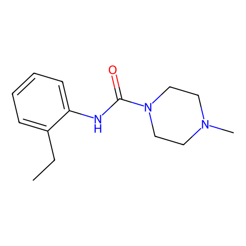 N-(2-ethylphenyl)-4-methylpiperazine-1-carboxamide structure